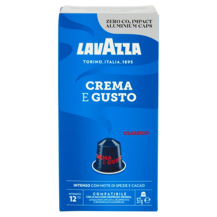 Lavazza Crema e Gusto Classico Cápsulas para Nespresso, Caja de 10 Lavazza Crema e Gusto Classico Cápsulas para Nespresso, Caja de 10